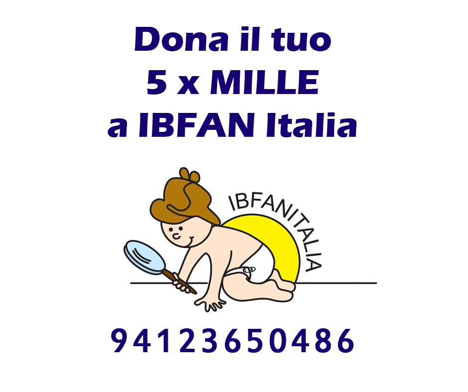 5 per mille a IBFAN Italia: per proteggere l’allattamento dalle pratiche scorrette di marketing