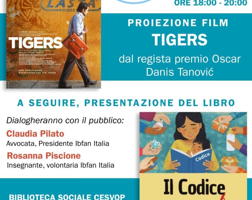 A Palermo proiezione Tigers e presentazione Codice Violato